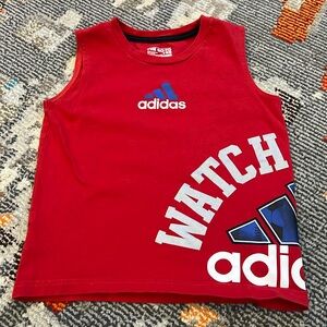 Adidas size 5 tank top boy red